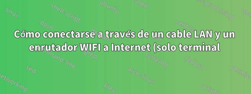 Cómo conectarse a través de un cable LAN y un enrutador WIFI a Internet (solo terminal)