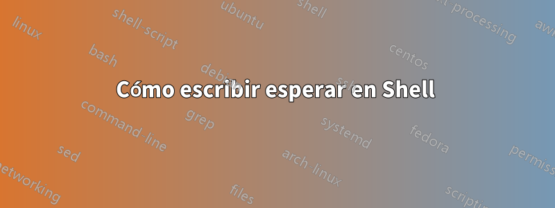 Cómo escribir esperar en Shell