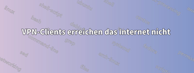 VPN-Clients erreichen das Internet nicht