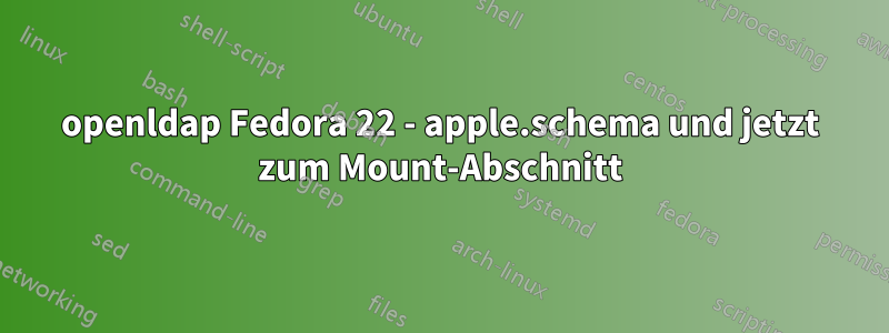 openldap Fedora 22 - apple.schema und jetzt zum Mount-Abschnitt