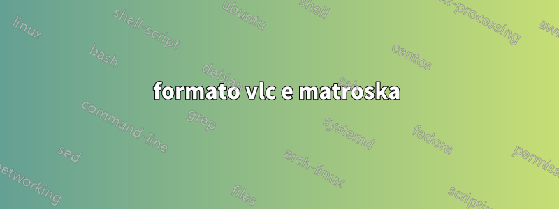 formato vlc e matroska