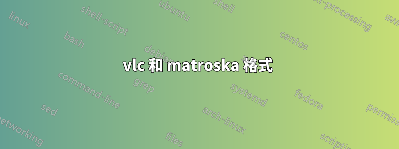 vlc 和 matroska 格式