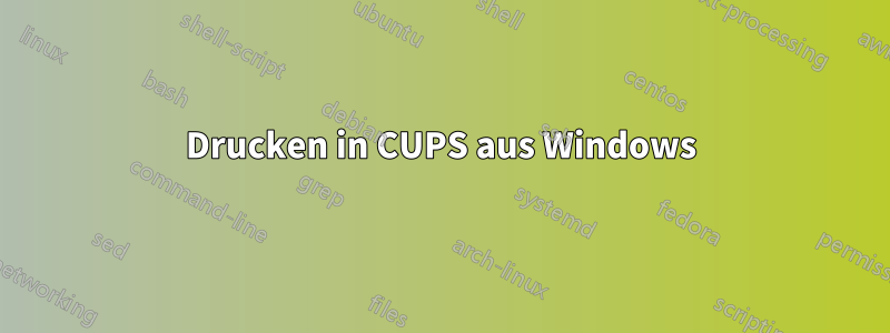 Drucken in CUPS aus Windows