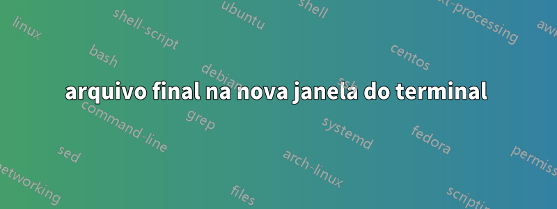 arquivo final na nova janela do terminal