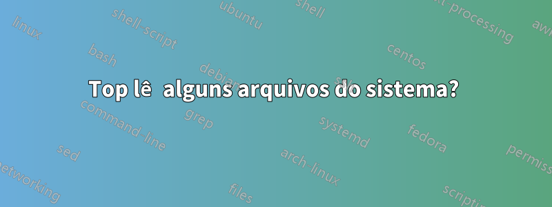 Top lê alguns arquivos do sistema?