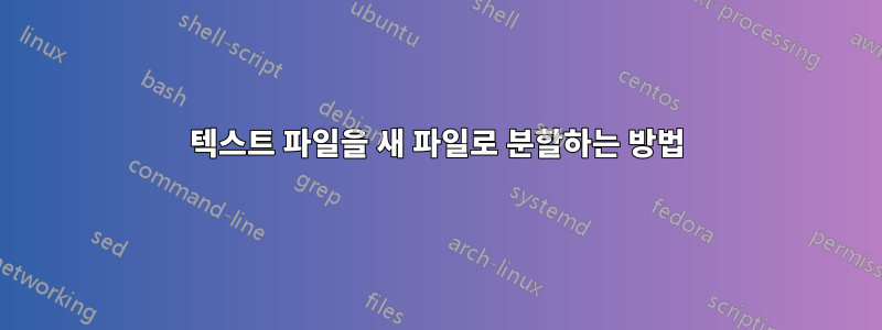 텍스트 파일을 새 파일로 분할하는 방법