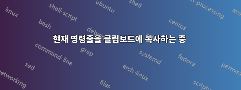 현재 명령줄을 클립보드에 복사하는 중