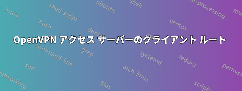 OpenVPN アクセス サーバーのクライアント ルート