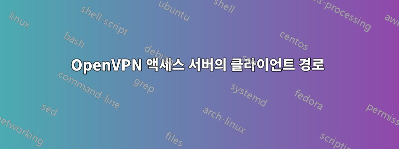 OpenVPN 액세스 서버의 클라이언트 경로