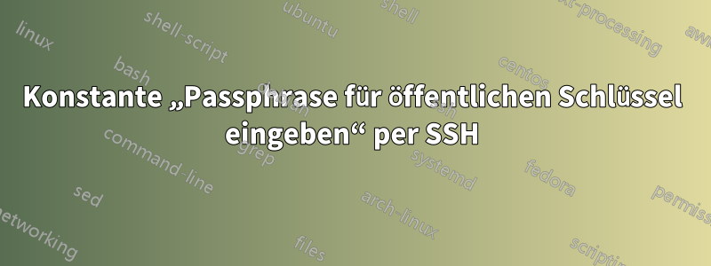 Konstante „Passphrase für öffentlichen Schlüssel eingeben“ per SSH