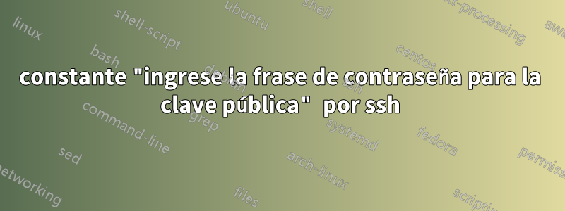 constante "ingrese la frase de contraseña para la clave pública" por ssh