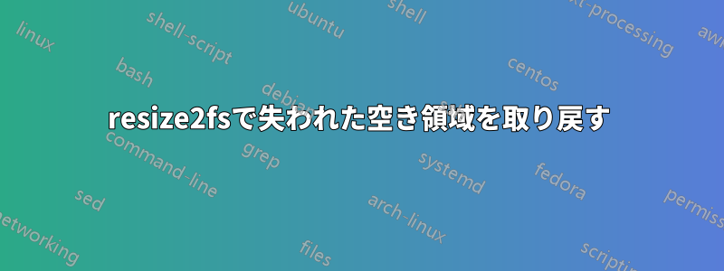 resize2fsで失われた空き領域を取り戻す