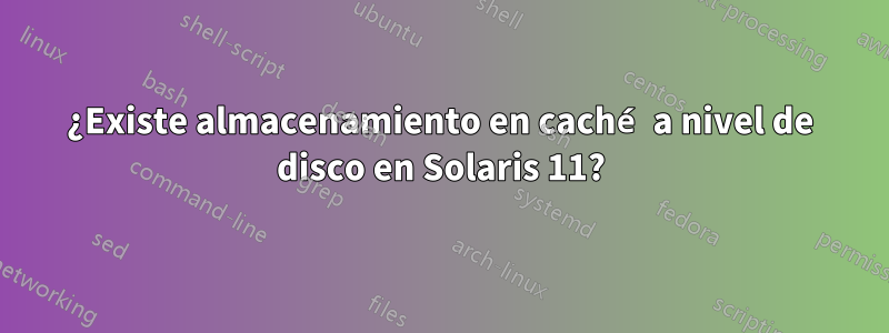 ¿Existe almacenamiento en caché a nivel de disco en Solaris 11?