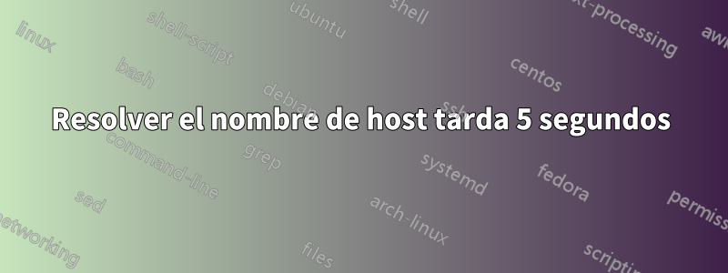 Resolver el nombre de host tarda 5 segundos