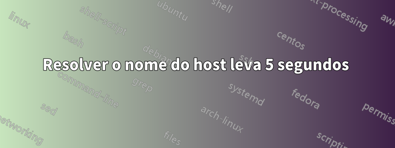 Resolver o nome do host leva 5 segundos