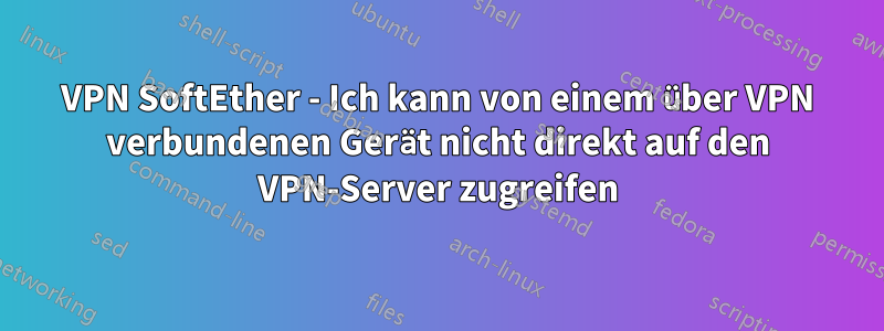 VPN SoftEther - Ich kann von einem über VPN verbundenen Gerät nicht direkt auf den VPN-Server zugreifen