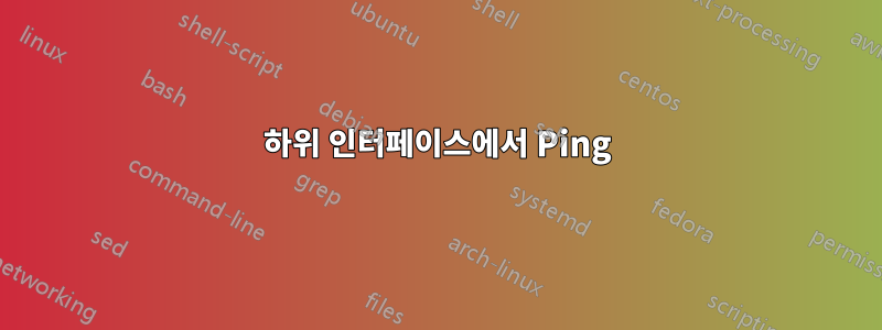 하위 인터페이스에서 Ping