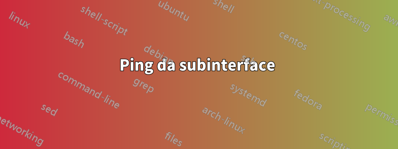 Ping da subinterface