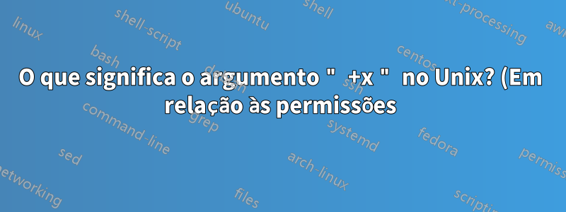 O que significa o argumento " +x " no Unix? (Em relação às permissões)?
