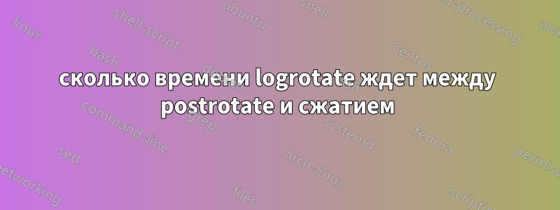 сколько времени logrotate ждет между postrotate и сжатием