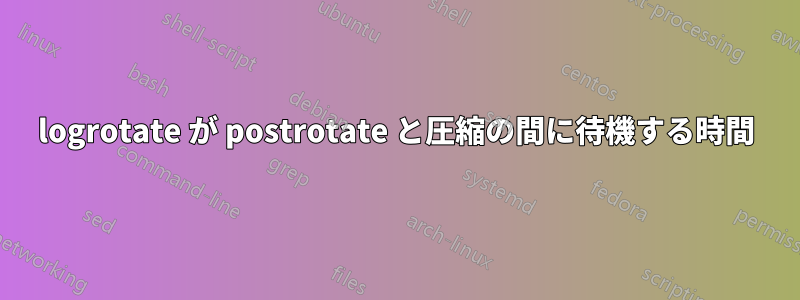 logrotate が postrotate と圧縮の間に待機する時間