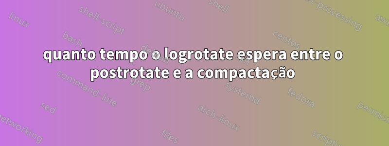 quanto tempo o logrotate espera entre o postrotate e a compactação