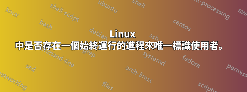 Linux 中是否存在一個始終運行的進程來唯一標識使用者。 