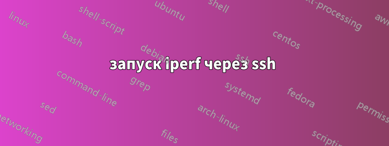 запуск iperf через ssh