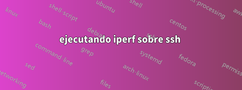 ejecutando iperf sobre ssh