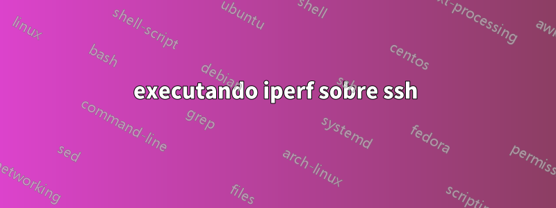 executando iperf sobre ssh