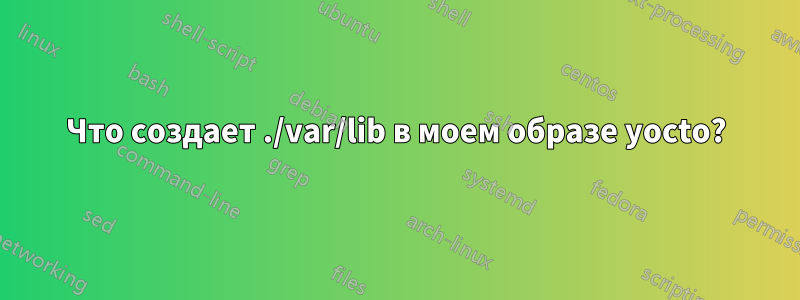 Что создает ./var/lib в моем образе yocto?