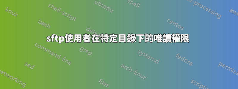 sftp使用者在特定目錄下的唯讀權限