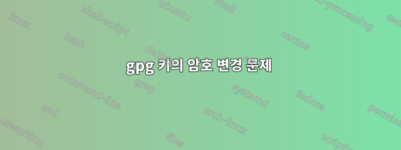 gpg 키의 암호 변경 문제