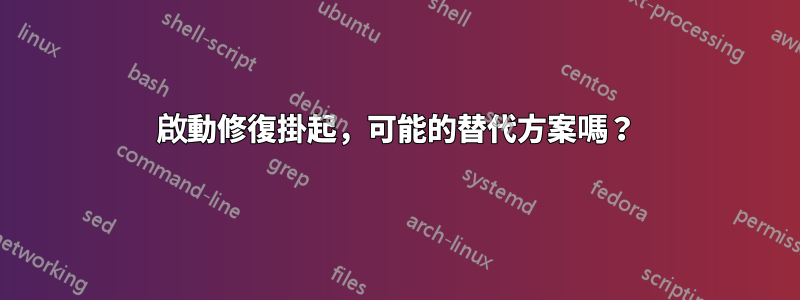 啟動修復掛起，可能的替代方案嗎？