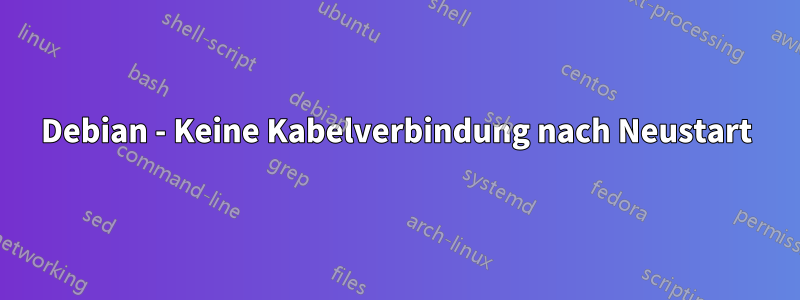 Debian - Keine Kabelverbindung nach Neustart