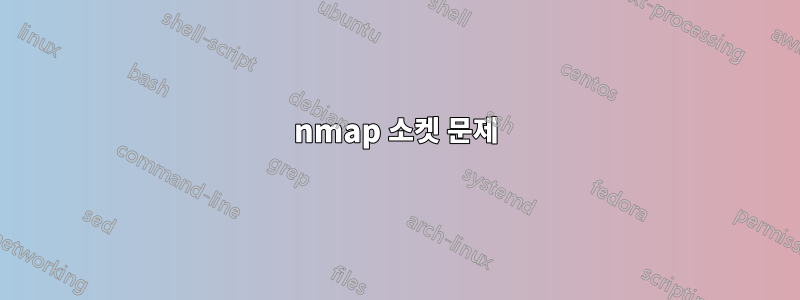 nmap 소켓 문제