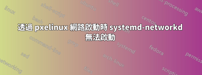 透過 pxelinux 網路啟動時 systemd-networkd 無法啟動