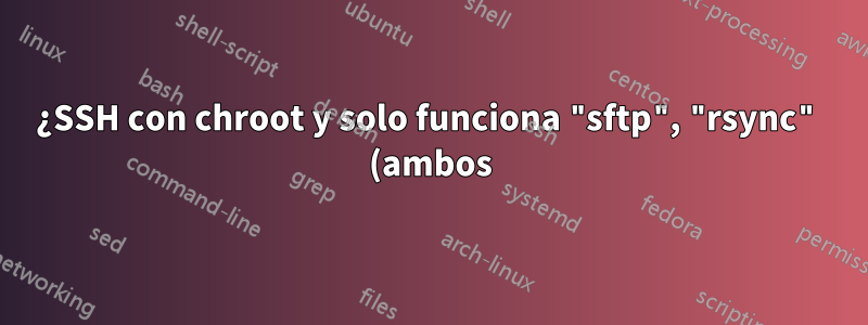 ¿SSH con chroot y solo funciona "sftp", "rsync" (ambos)?