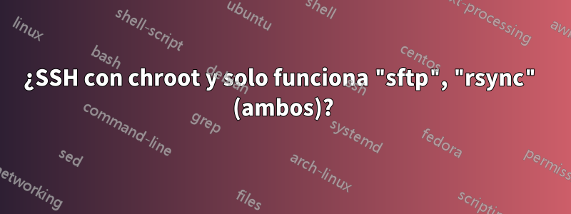 ¿SSH con chroot y solo funciona "sftp", "rsync" (ambos)?