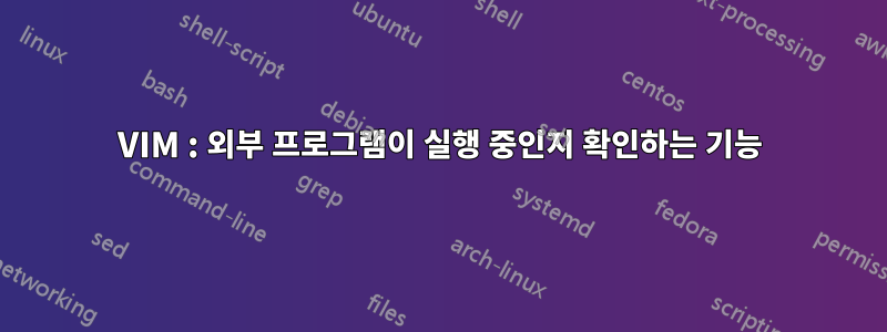 VIM : 외부 프로그램이 실행 중인지 확인하는 기능