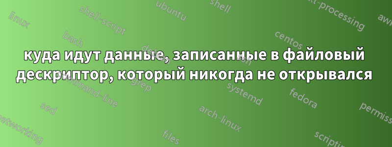 куда идут данные, записанные в файловый дескриптор, который никогда не открывался