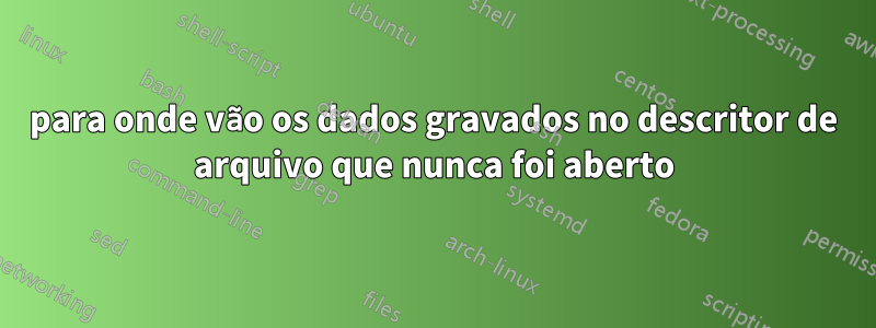 para onde vão os dados gravados no descritor de arquivo que nunca foi aberto