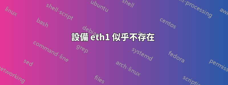 設備 eth1 似乎不存在