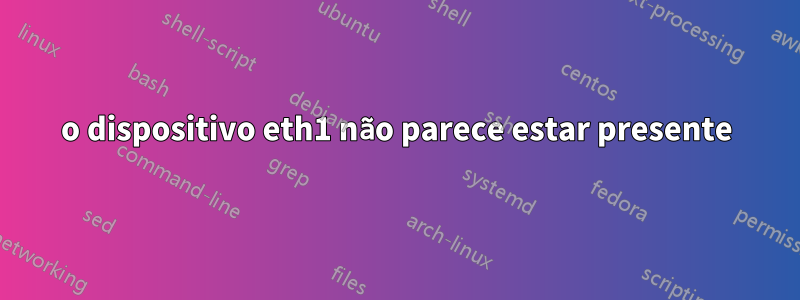 o dispositivo eth1 não parece estar presente