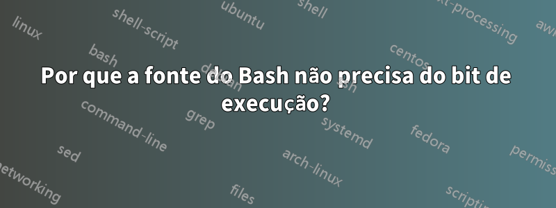 Por que a fonte do Bash não precisa do bit de execução?