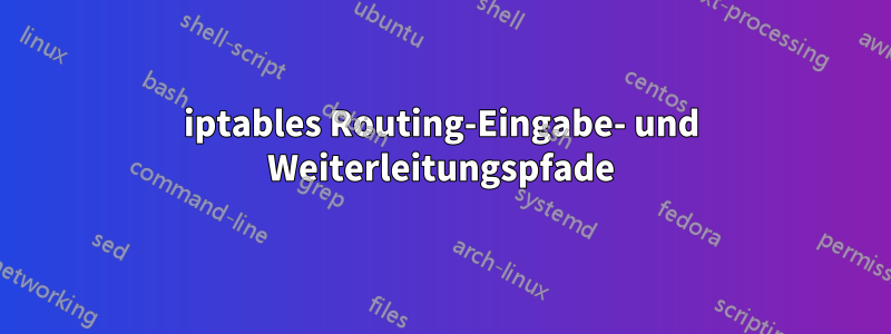 iptables Routing-Eingabe- und Weiterleitungspfade