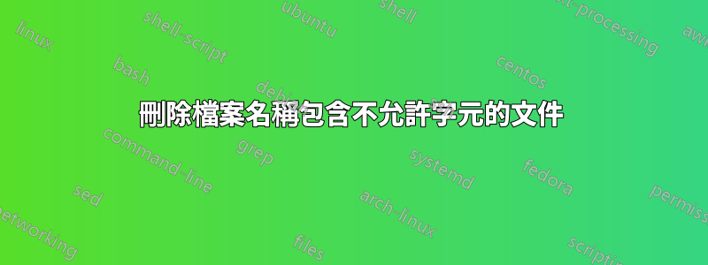 刪除檔案名稱包含不允許字元的文件