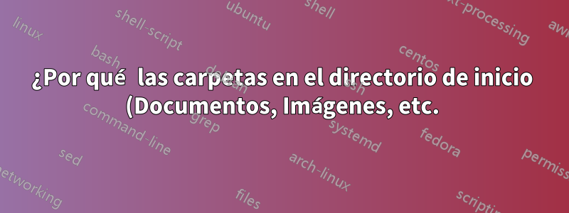 ¿Por qué las carpetas en el directorio de inicio (Documentos, Imágenes, etc.) se crean solo después del primer inicio de sesión gráfico?