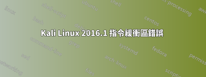 Kali Linux 2016.1 指令緩衝區錯誤