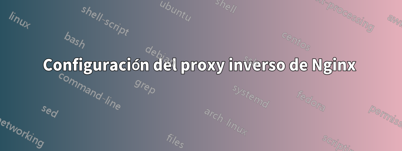 Configuración del proxy inverso de Nginx